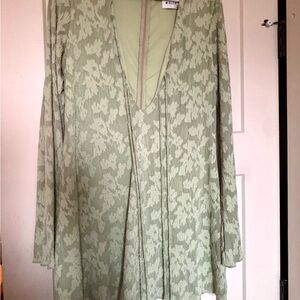 Hello Molly Sage Green Floral Knit Cardigan